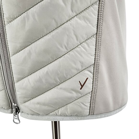 Indyeva Womens Small Vest Recycled Nylon Quilted Full Zip Insulated Gray Jacket - Picture 7 of 13